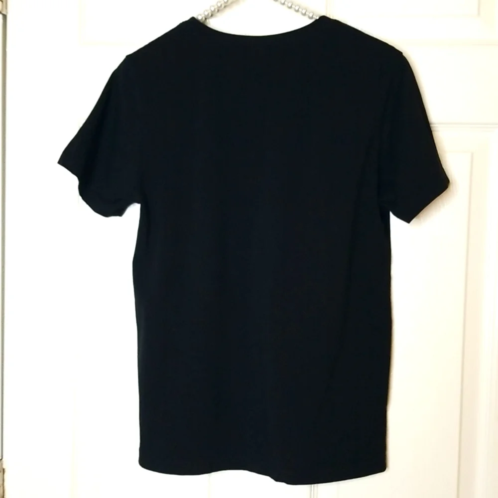Black Slogan Shortsleeve Tee Shirt - Picture 3 of 3